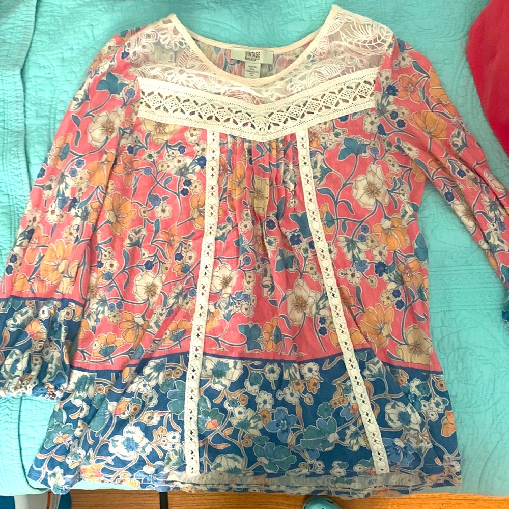 Vintage blue America blouse size M